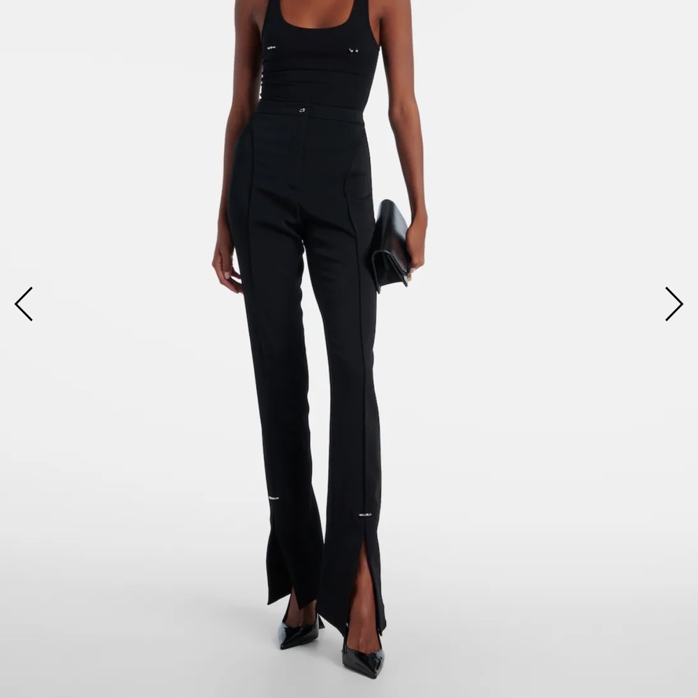 Mugler Elegant Black Trousers